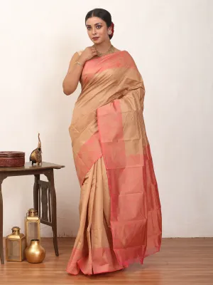 Saree Pink Silk English Kanjivaram Rose Efficient shipping Cotton Sandal Hassle-free delivery and