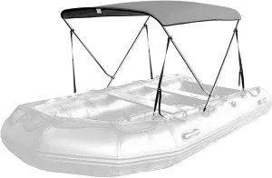 Seamander Inflatable Boat Bimini Tops,Rib Canopy Boat Top Cover 1.5mm Thickness Aluminum Tube with Mounting Hardwares