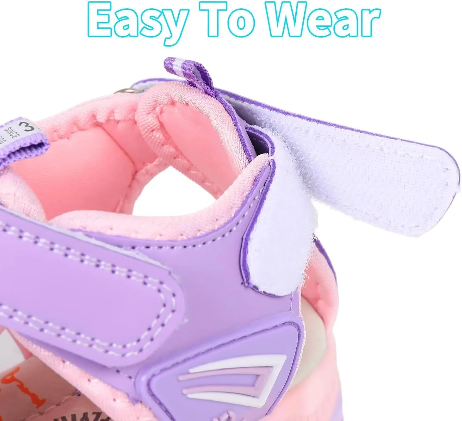 seannel Kids Athletic Sandals Boys and Girls Outdoor Hiking Sports Closed-Toe Sandal Pool Beach Shoes Summer Water shoes