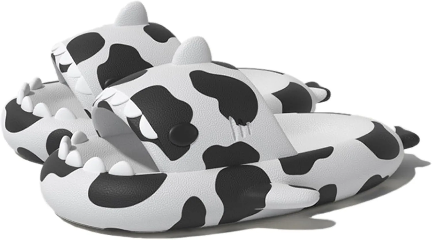 Shark Slides for Men and Women, Cloud Fun Animal Slipper for Adult, Cozy Non-Slip Shark Sandals for Bathroom, Outdoor