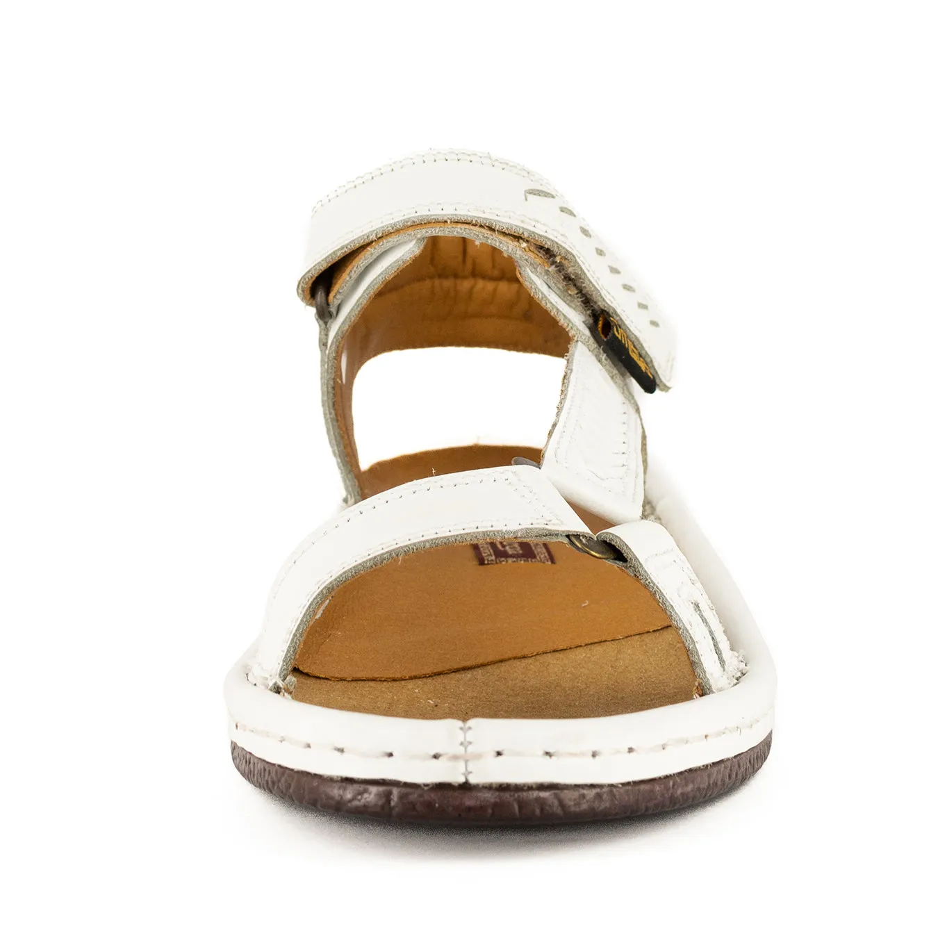 Sjava x Omega Collab : Leather Sandal in White Soft Saddle