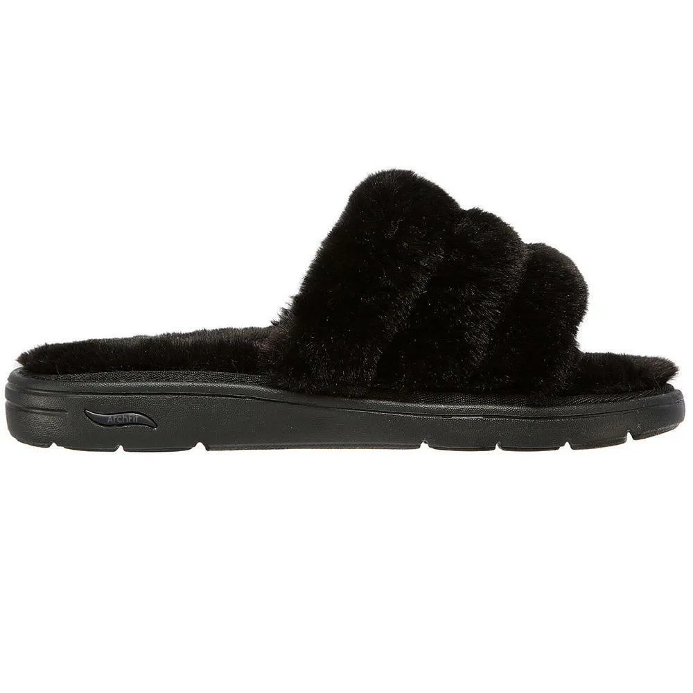 Skechers Arch Fit Lounge Unwind Black Mule Slippers 175105/BBK