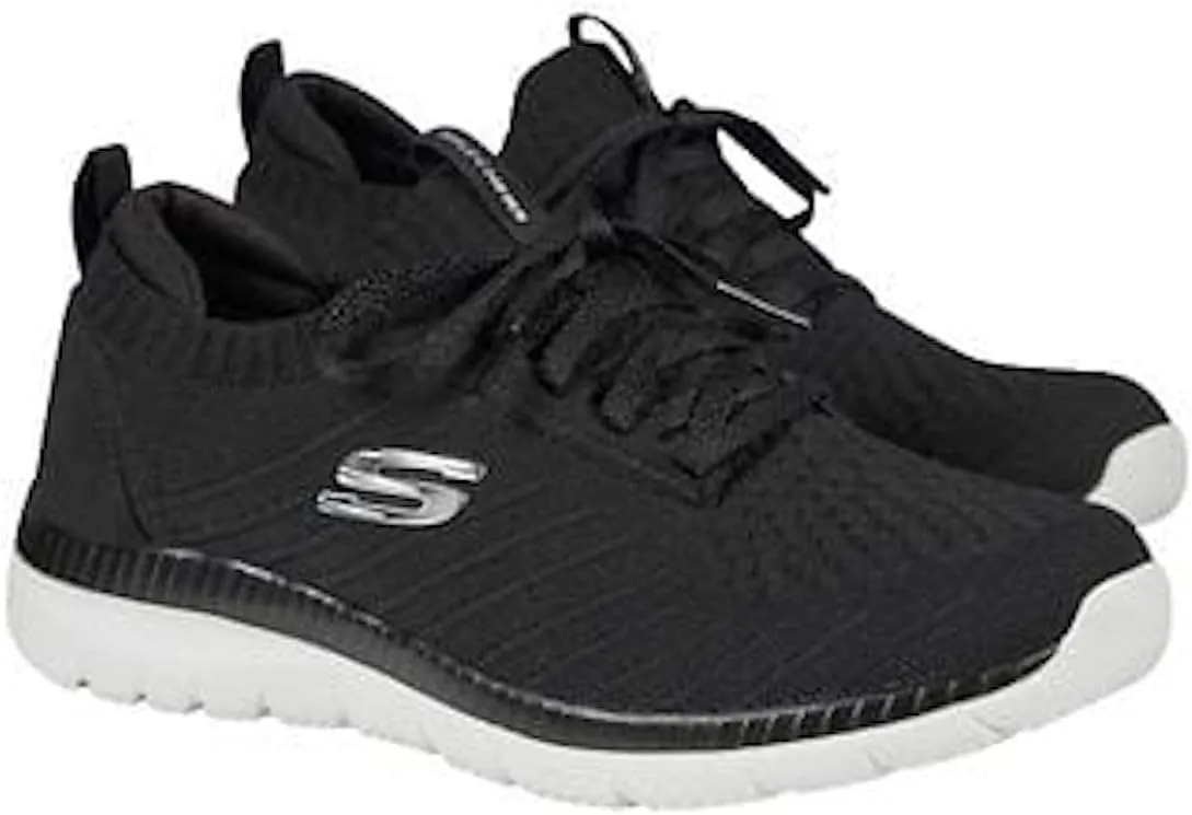 Skechers Women's Bountiful Memory Foam Sneaker Shoes (Black, us_Footwear_Size_System, Adult, Women, Numeric, Medium, Numeric_9)