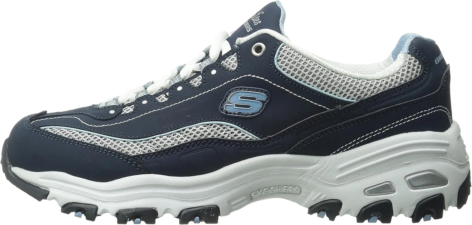 Skechers Women's D'Lites-Life Saver Memory Foam Lace-up Sneaker