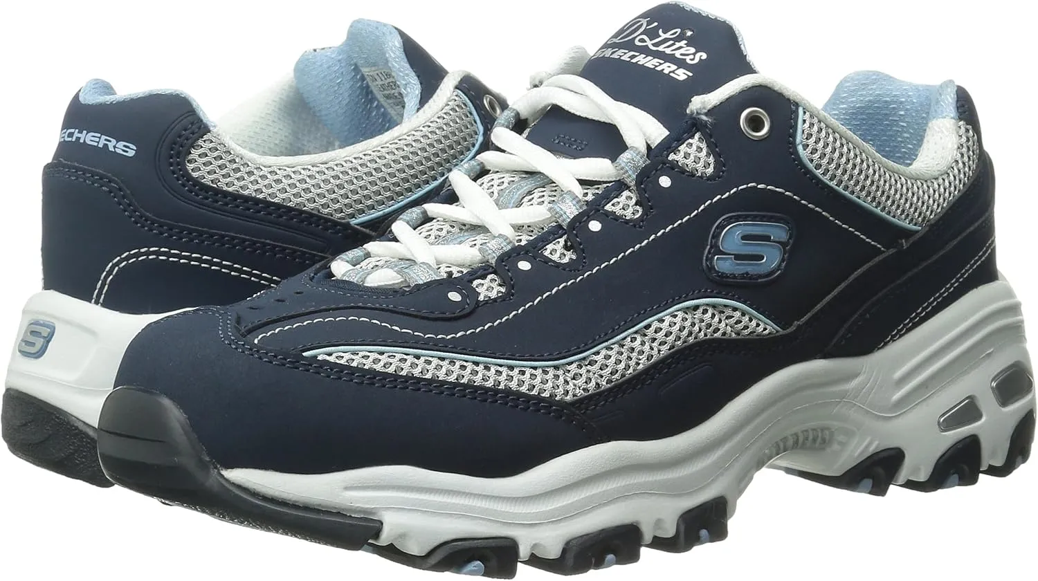 Skechers Women's D'Lites-Life Saver Memory Foam Lace-up Sneaker