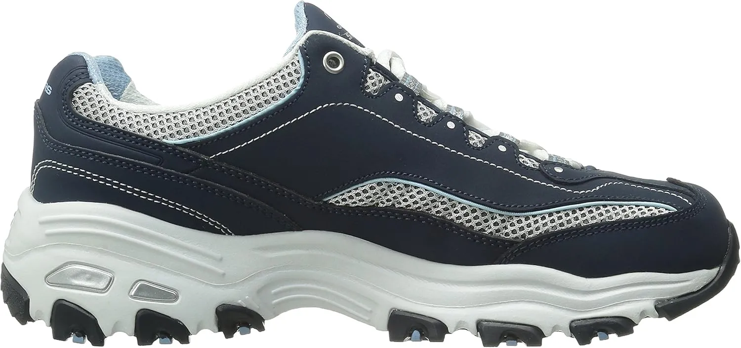 Skechers Women's D'Lites-Life Saver Memory Foam Lace-up Sneaker
