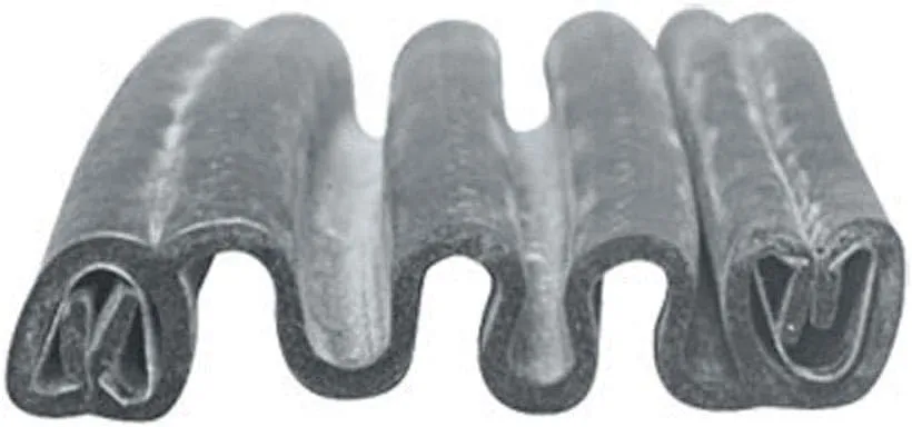 Slider to Shell Accordion Boot Rubber - 10 ft | Spring Clips are Facing The Opposite Direction