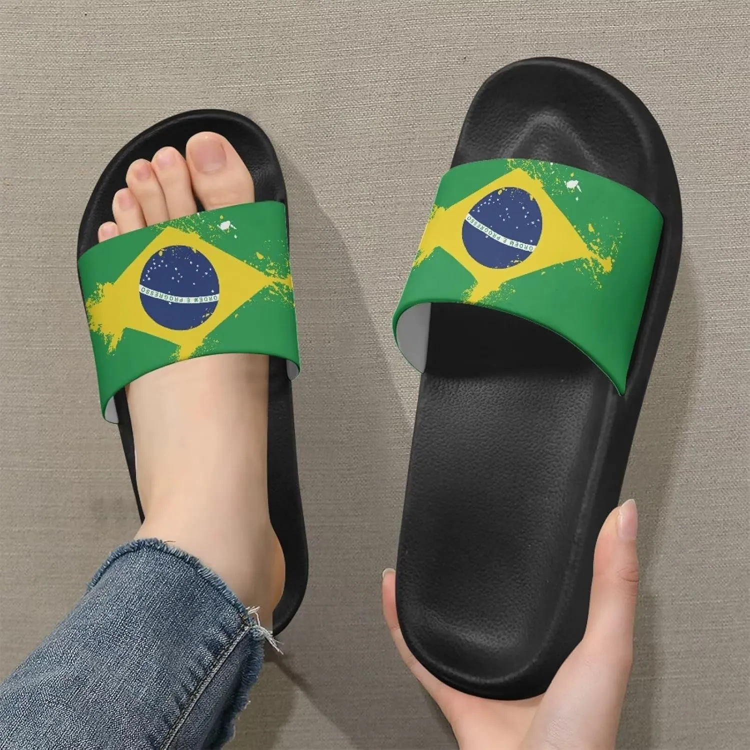 Slippers for Women Men EVA Non Slip Quick Drying Sandal Fashion Breathable House Travel for Horse Racing Festival Slides Size 5-12.5 White Sole