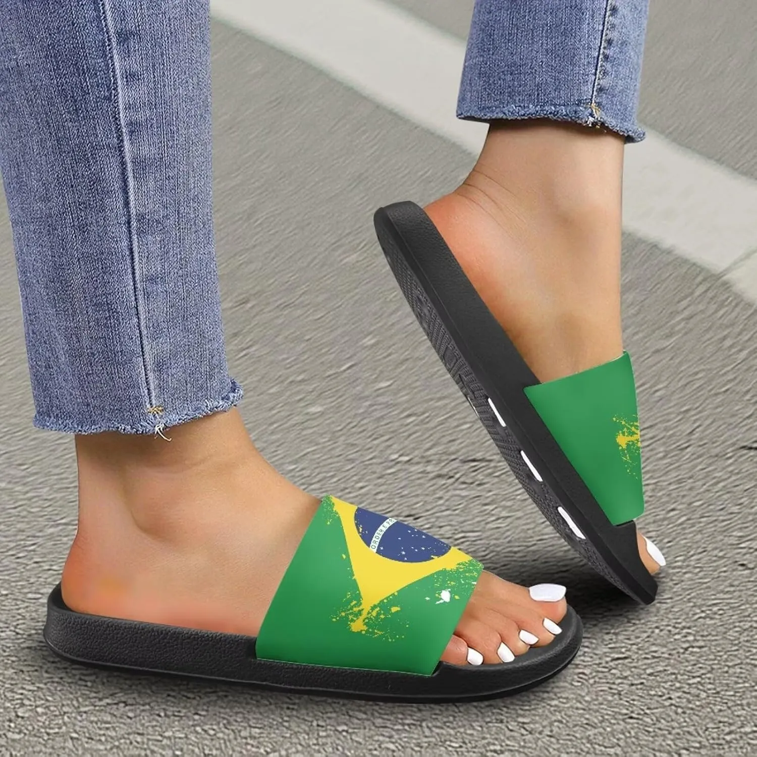 Slippers for Women Men EVA Non Slip Quick Drying Sandal Fashion Breathable House Travel for Horse Racing Festival Slides Size 5-12.5 White Sole