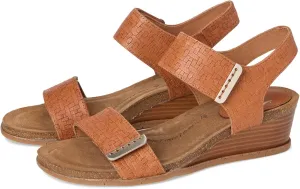Sofft Women's Verdi II Wedge Sandal, Luggage Woven, 8.5
