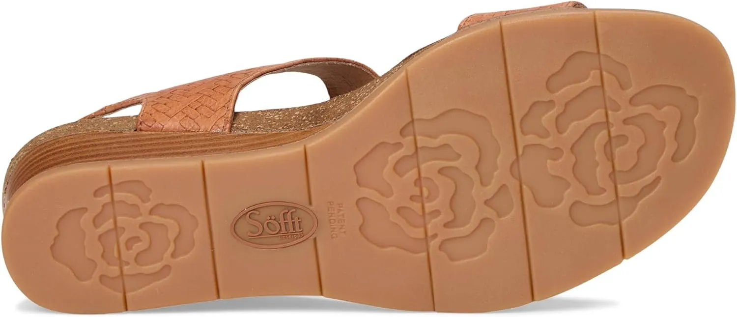 Sofft Women's Verdi II Wedge Sandal, Luggage Woven, 8.5
