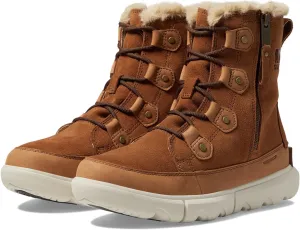 Sorel Explorer Next Joan Dual Zip Waterproof Brown Women's Winter Snow Boot 5.5 B (M)