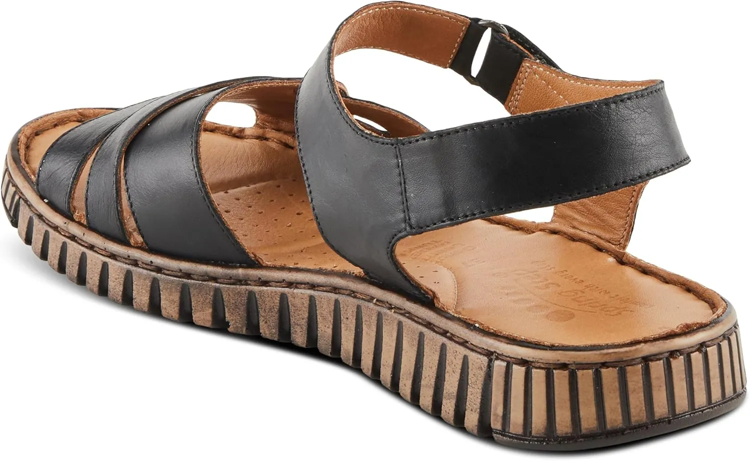 Spring Step NOCHELLA Women's Soft Leather Sandals - Hook and Loop Closure, All-Day Comfort