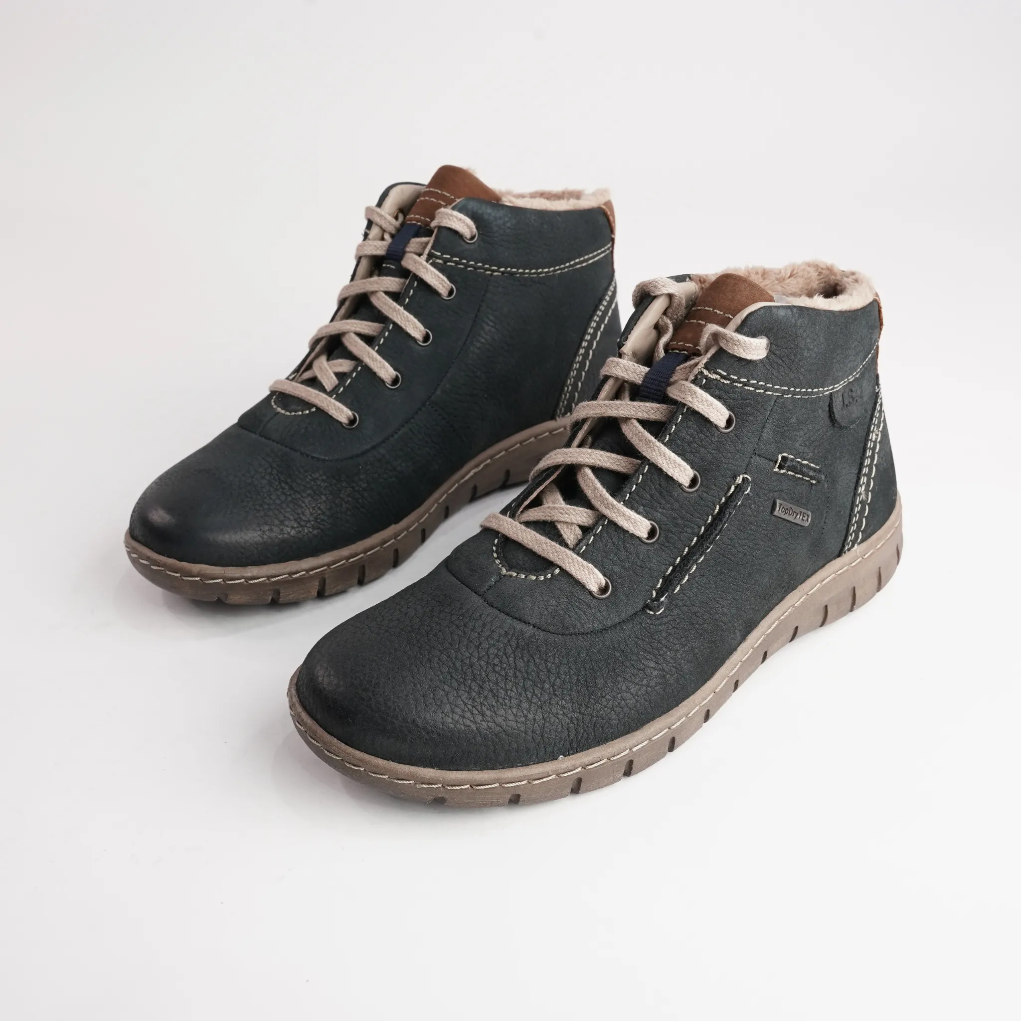 Steffi 53 Ocean Leather Ankle Boots