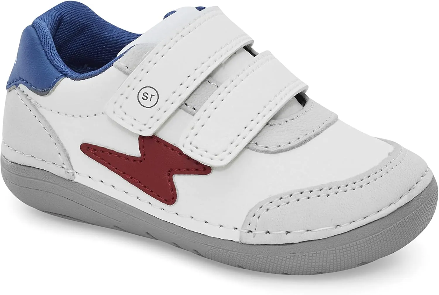 Stride Rite Boy's SM Kennedy Athletic Sneaker, White Multi, 5 Wide Toddler