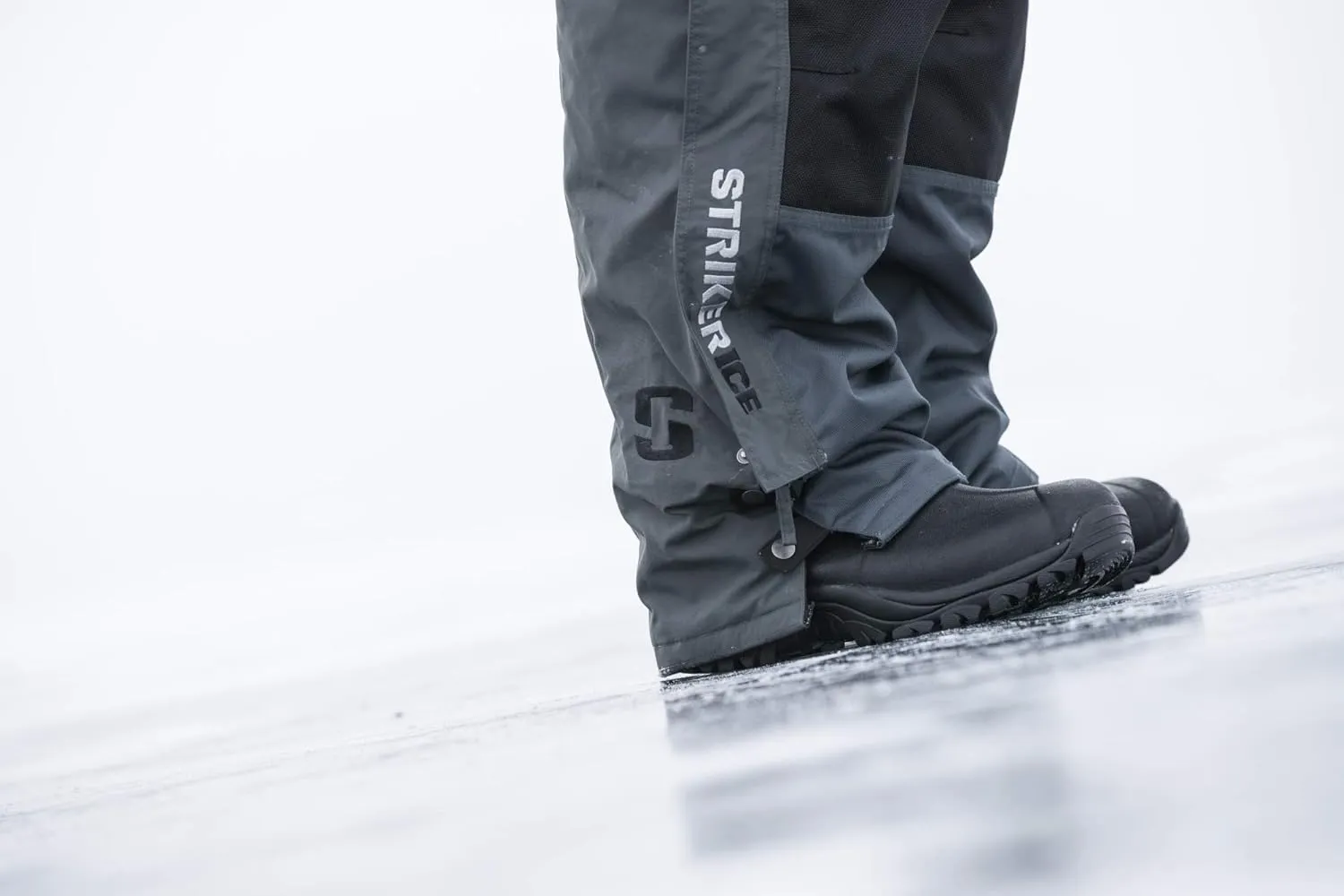 Striker Men's Durable Waterproof Lightweight Insulated Easy On/Off Outdoor Fishing Ice Boot with Molded Rubber Sole
