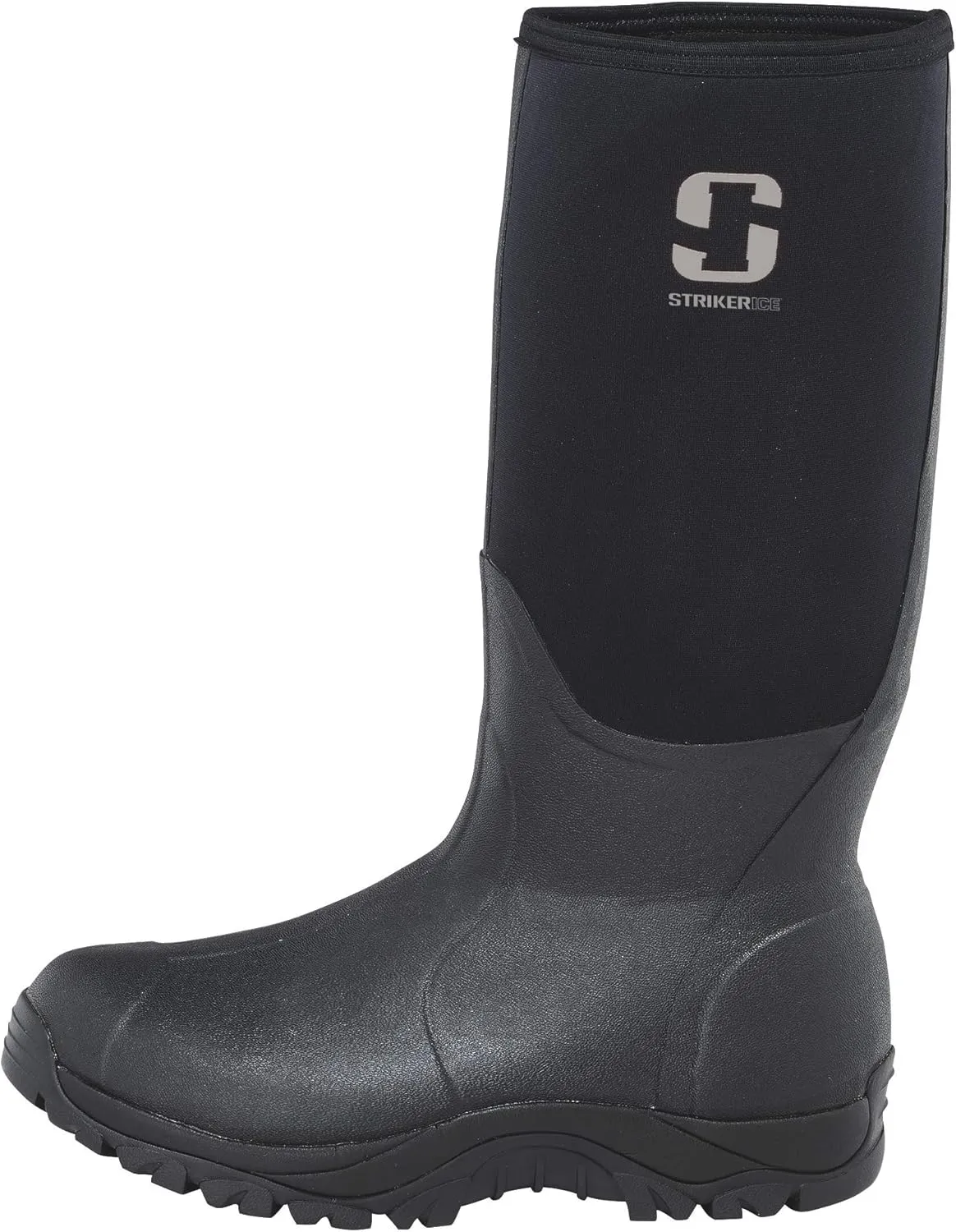 Striker Men's Durable Waterproof Lightweight Insulated Easy On/Off Outdoor Fishing Ice Boot with Molded Rubber Sole