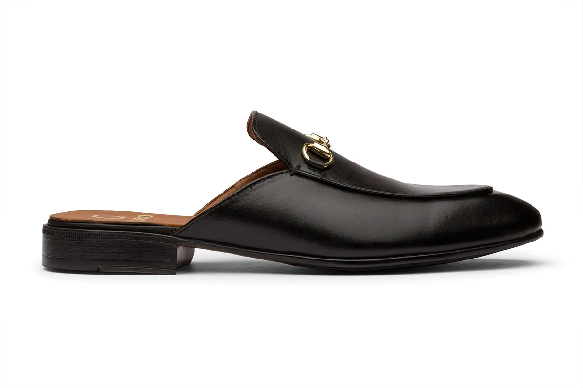 SUSH MULE - BLACK LEATHER SHOES