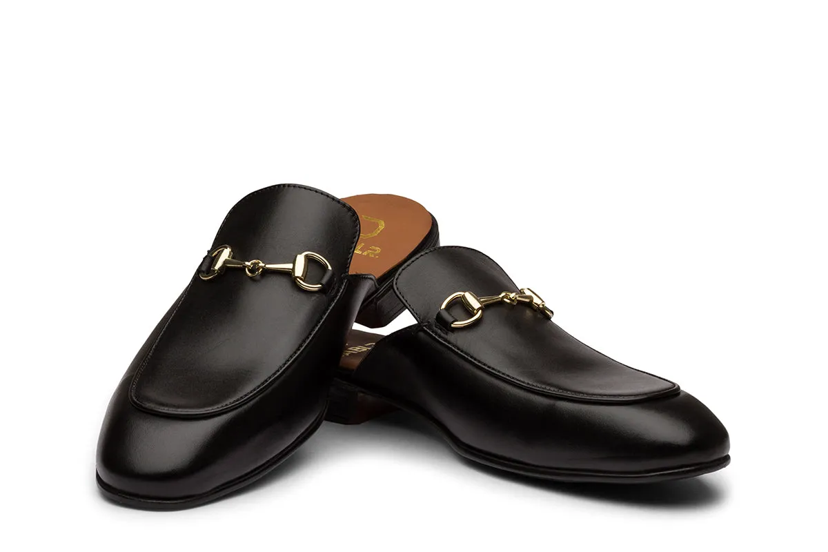 SUSH MULE - BLACK LEATHER SHOES