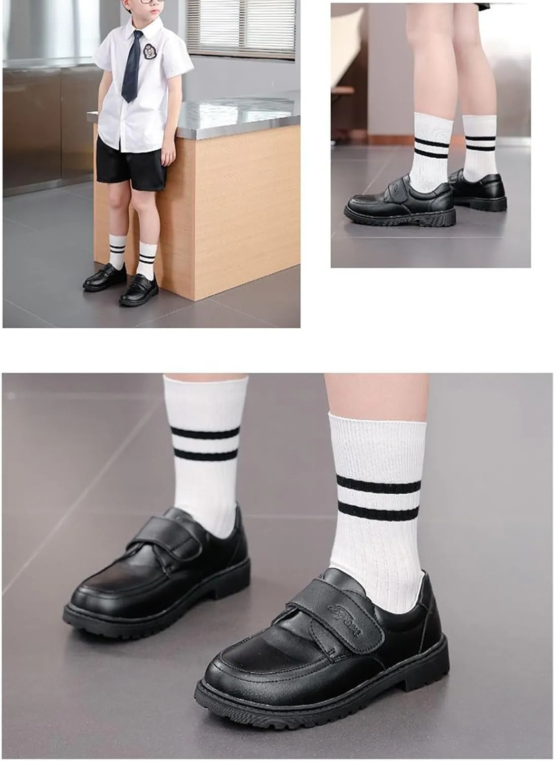 TangDao Boy’s Dress Shoes Black Cowhide Leather Slip On Loafer Formal Wedding School Shoes (Toddler Little/Big Kid)