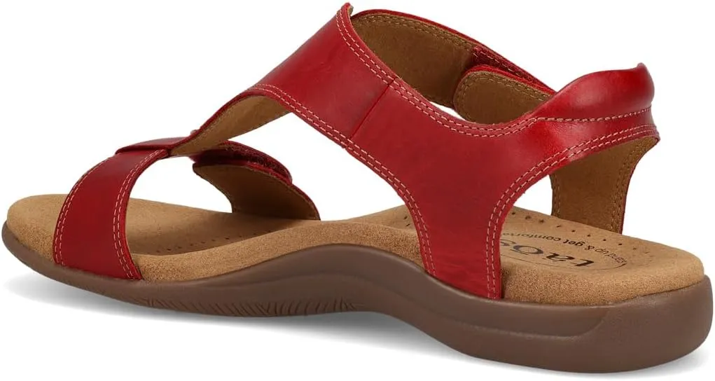 Taos The Show Premium Leather Women's Sandal - Experience Everyday Style, Comfort, Arch Support, Cooling Gel Padding and an Adjustable Fit for Exceptional Walking Comfort