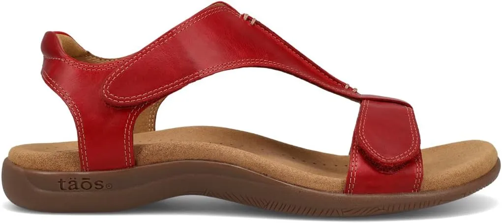 Taos The Show Premium Leather Women's Sandal - Experience Everyday Style, Comfort, Arch Support, Cooling Gel Padding and an Adjustable Fit for Exceptional Walking Comfort