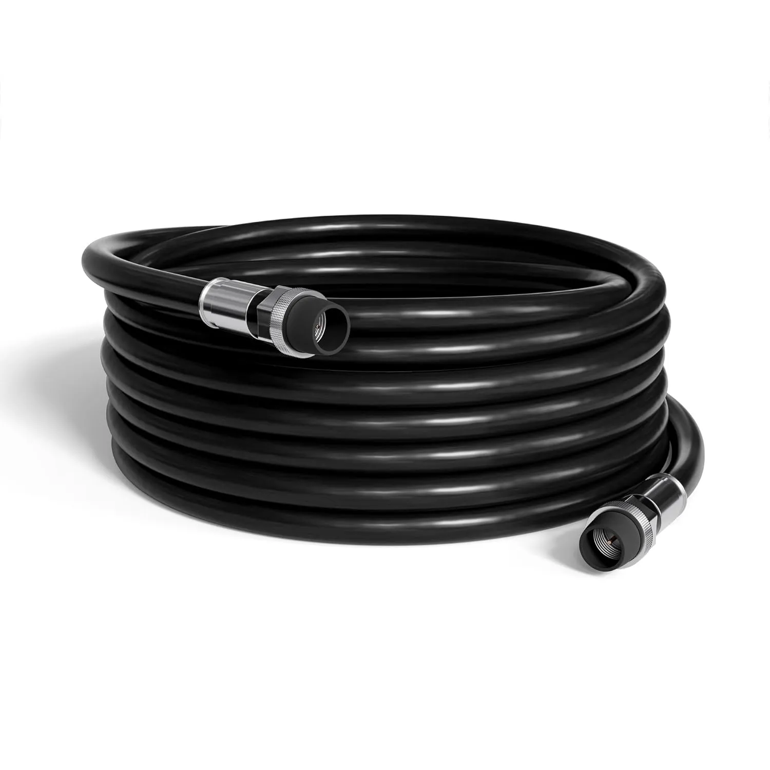 THE CIMPLE CO Coaxial Cable, 50 FT, Weatherproof Rubber Boot, Indoor/Outdoor TV Cable, High Speed Internet, Dual Shield, Satellite, Antenna, CATV, RG6, 15 Meters, Black