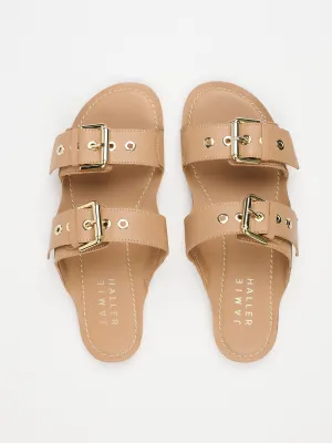 The Double Buckle Slide in Bare
