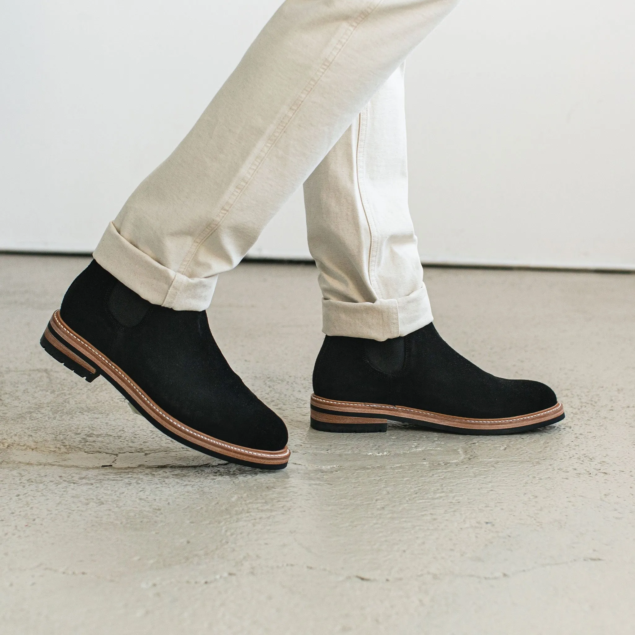 The Ranch Boot in Coal Weatherproof Suede