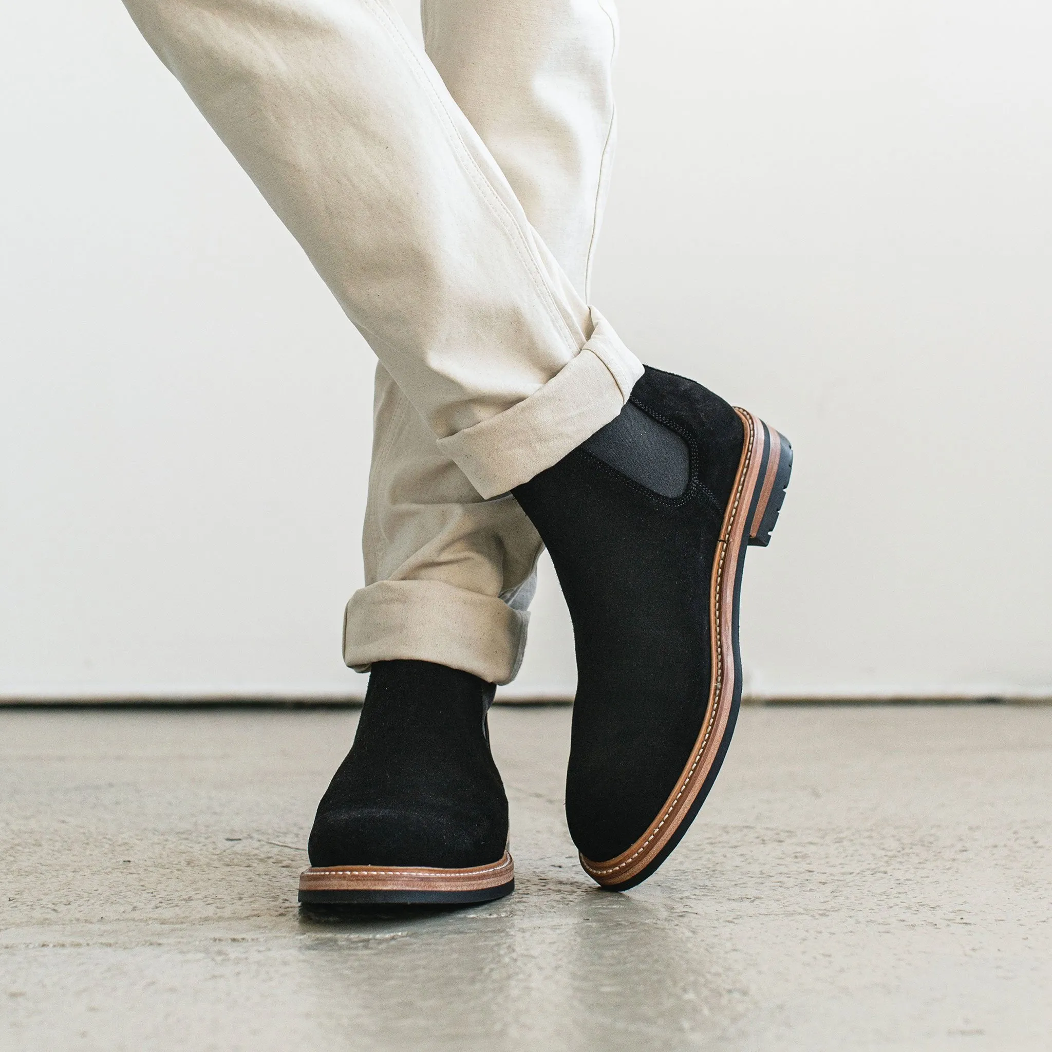 The Ranch Boot in Coal Weatherproof Suede