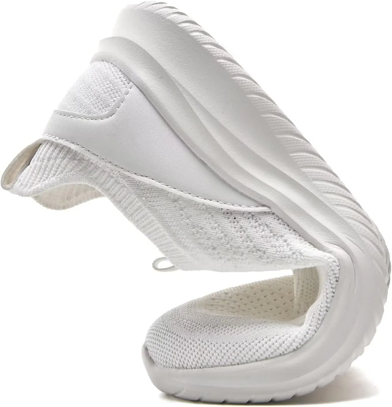 TIOSEBON Women's Walking Tennis Shoes Knit Comfortable Slip on Breathable Mesh Lightweight Sneaker
