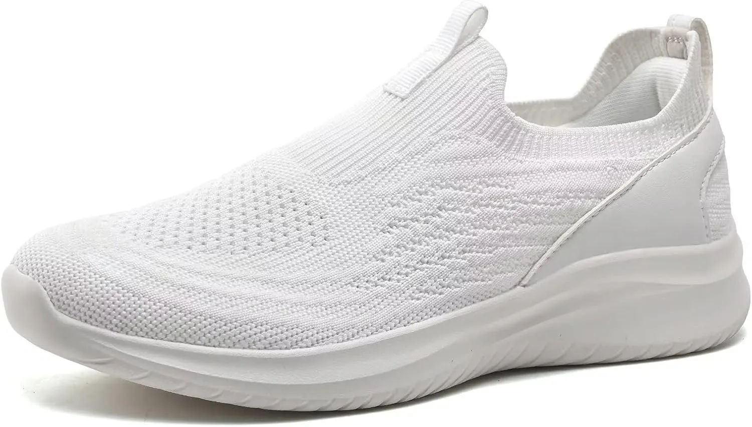 TIOSEBON Women's Walking Tennis Shoes Knit Comfortable Slip on Breathable Mesh Lightweight Sneaker
