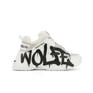 Track Logo White Leather