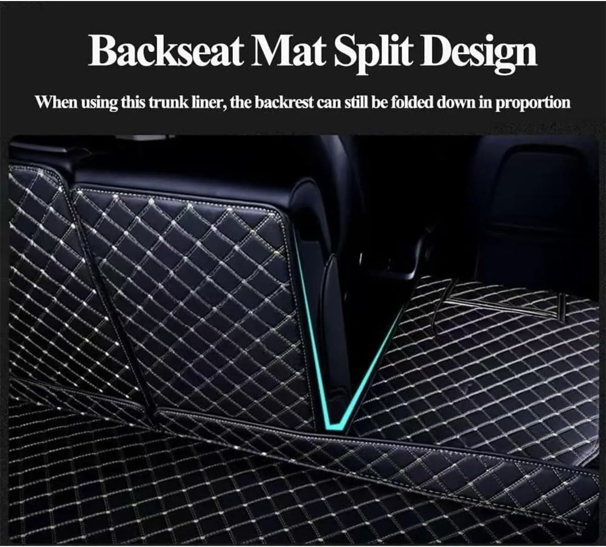 Trunk Liner for CRV 2002-2006, Car Boot Liners Cover Protector Anti-Slip PU All Weather Trunk Cargo Liner Auto Accessories,Black