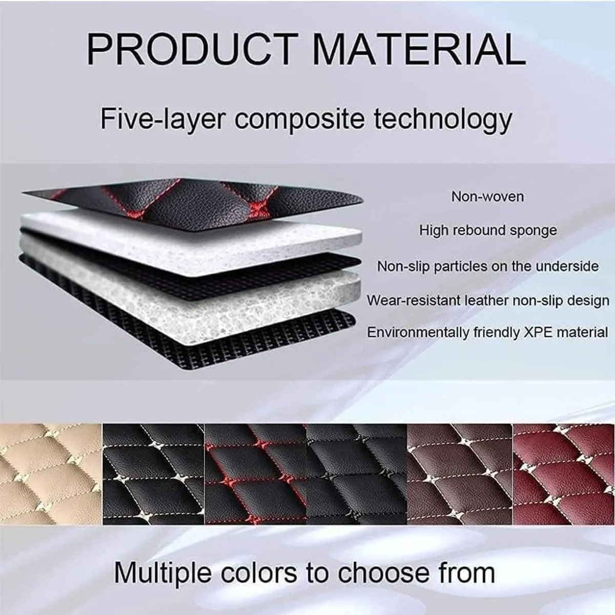 Trunk Liner for CRV 2002-2006, Car Boot Liners Cover Protector Anti-Slip PU All Weather Trunk Cargo Liner Auto Accessories,Black