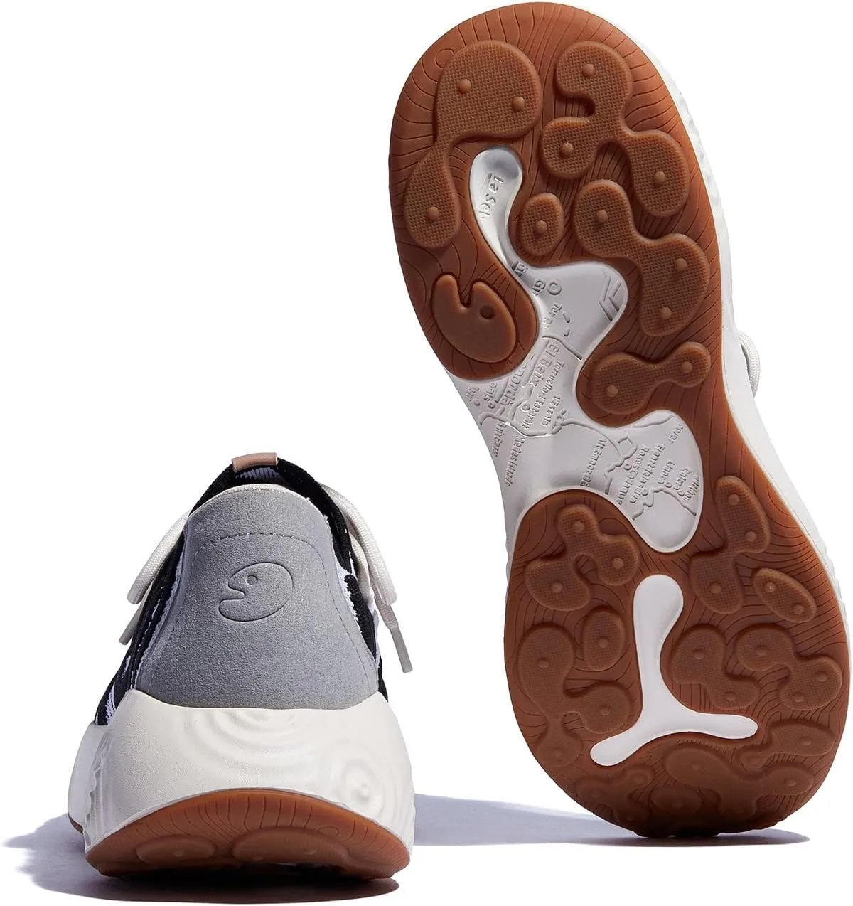 UIN Men's Platform Walking Shoes Casual Comfortable Art Painted Travel Fashion Sneaker Brava