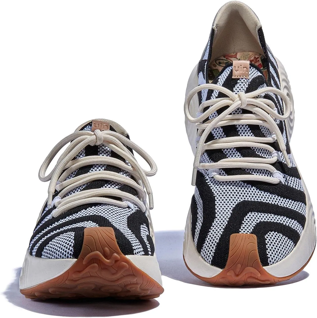 UIN Men's Platform Walking Shoes Casual Comfortable Art Painted Travel Fashion Sneaker Brava