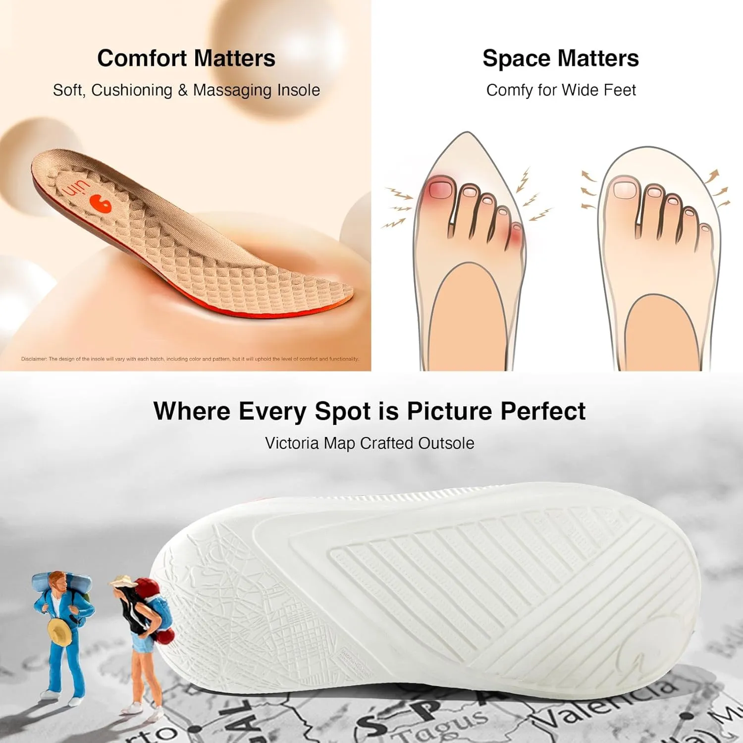 UIN Women's Platform Fashion Sneaker Comfortable Casual Art Travel Shoes Victoria