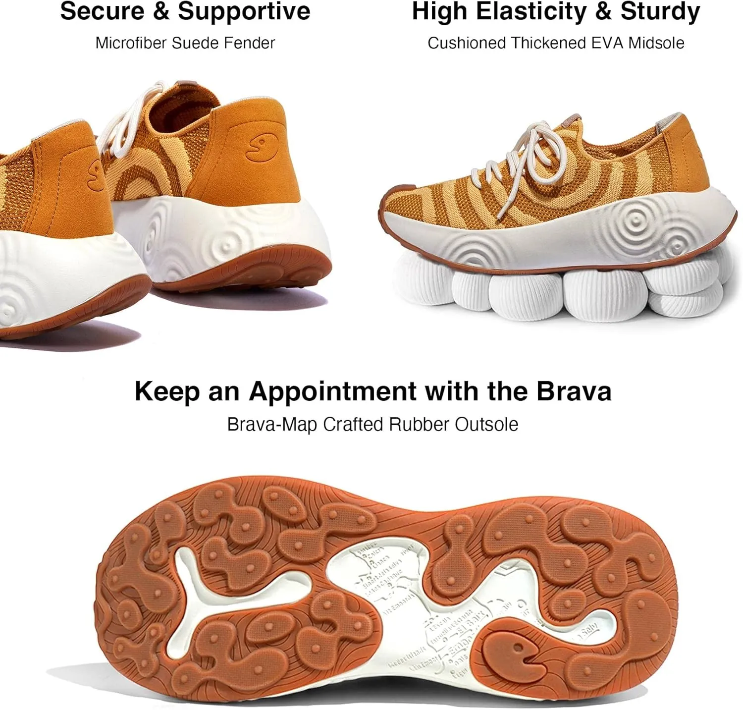 UIN Women's Platform Walking Shoes Casual Comfortable Art Painted Travel Fashion Sneaker Brava