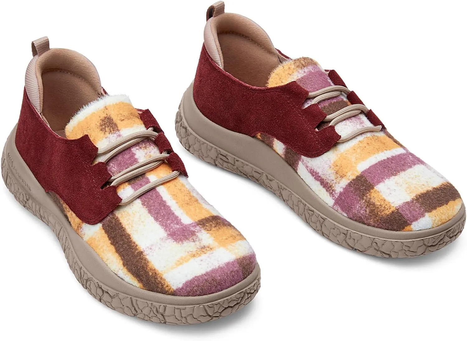UIN Women's Walking Shoes Lace Up Casual Comfortable Art Painted Travel Sneaker Bardenas