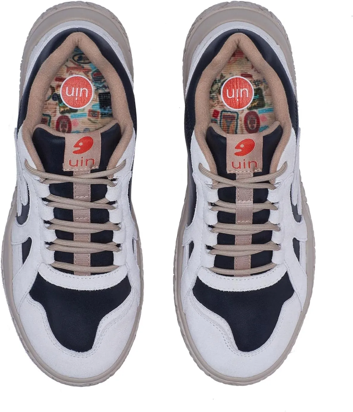 UIN Women's Walking Shoes Lace Up Casual Comfortable Art Painted Travel Sneaker Bardenas