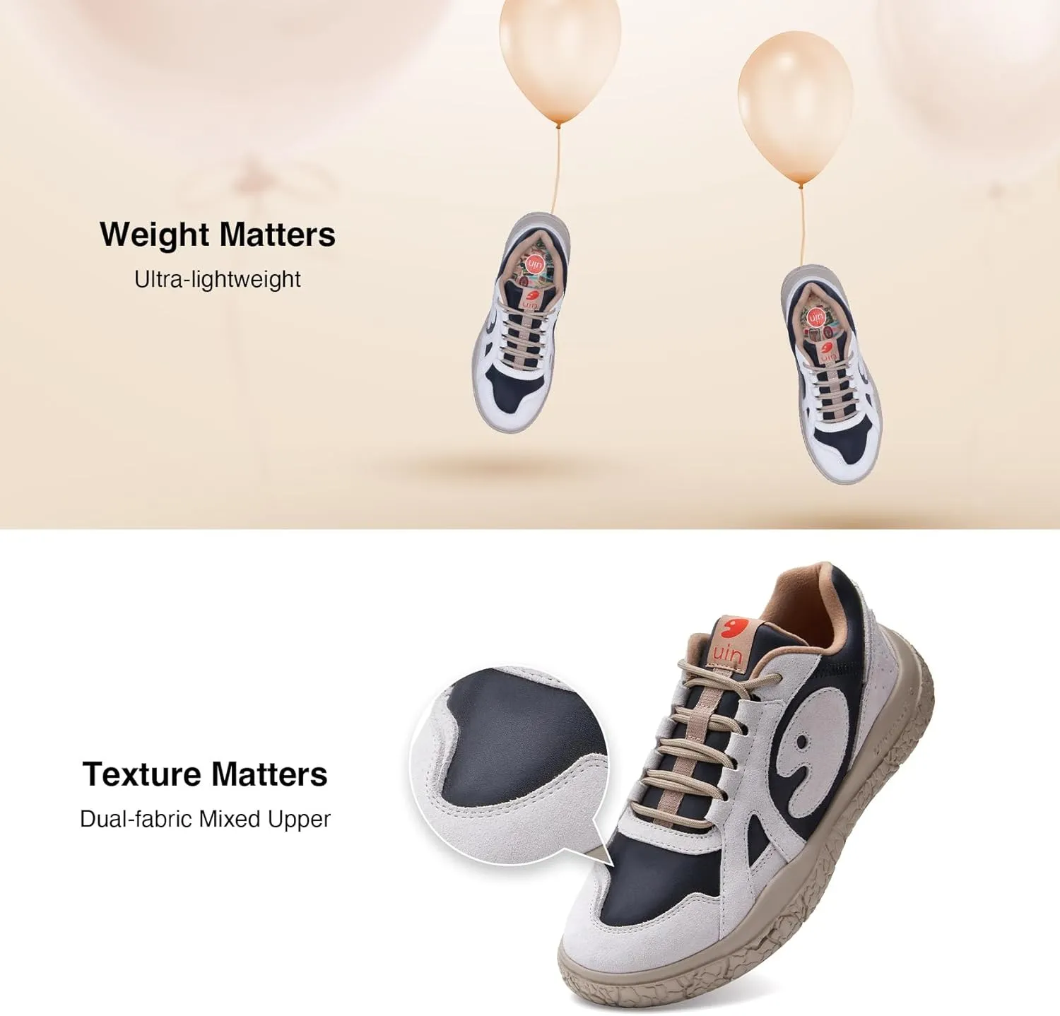 UIN Women's Walking Shoes Lace Up Casual Comfortable Art Painted Travel Sneaker Bardenas