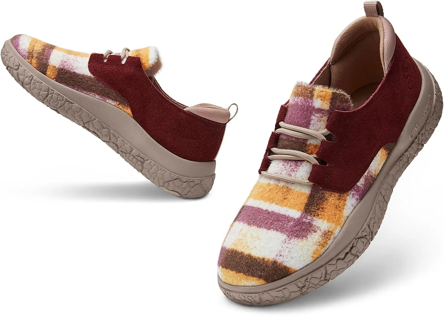 UIN Women's Walking Shoes Lace Up Casual Comfortable Art Painted Travel Sneaker Bardenas