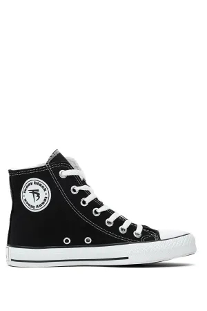 Unisex Black Comfortable Fit Long Sneaker