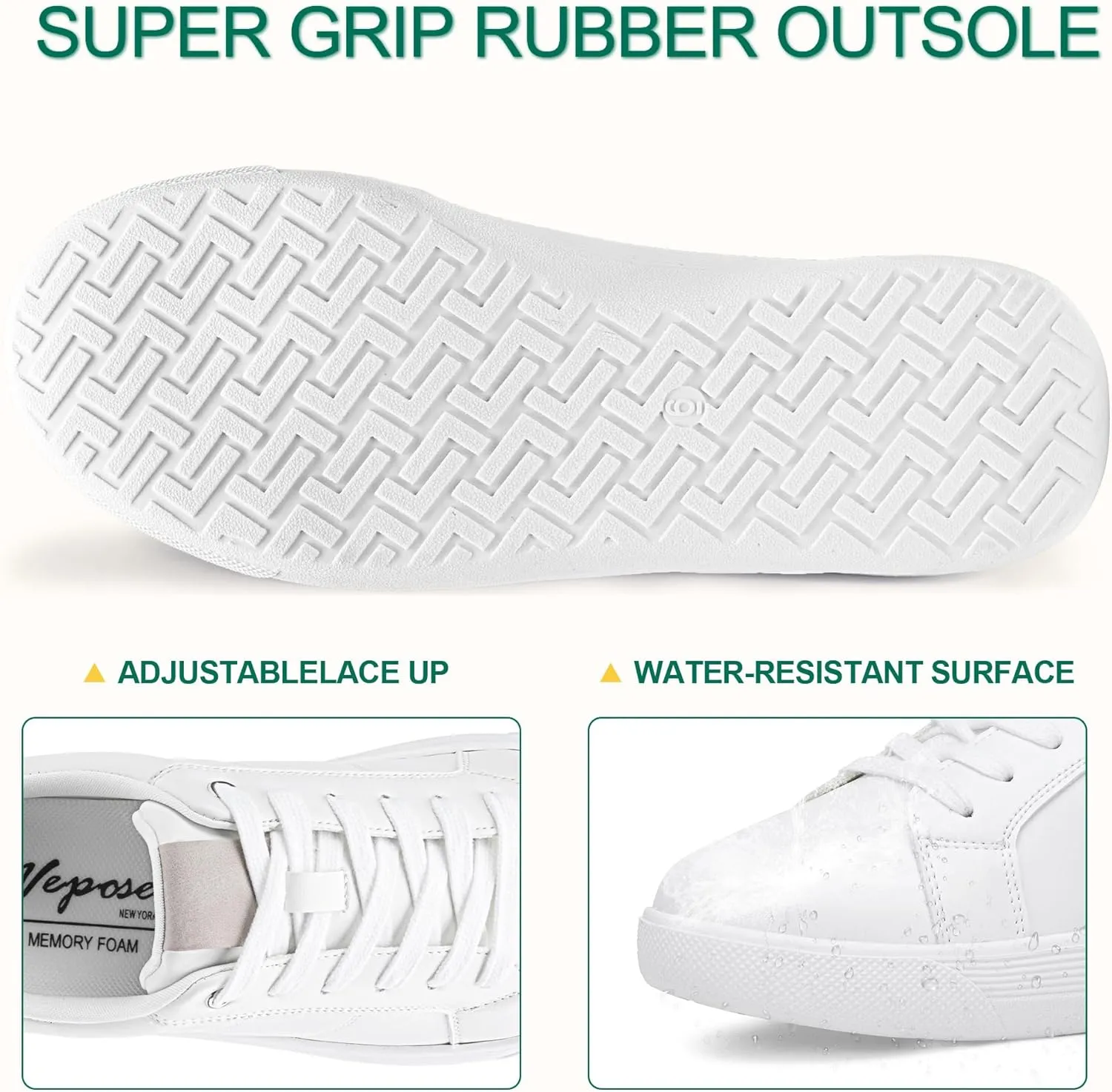 Vepose White Sneakers 8013 Casual Fashion Comfortable Classic Shoes for Walking