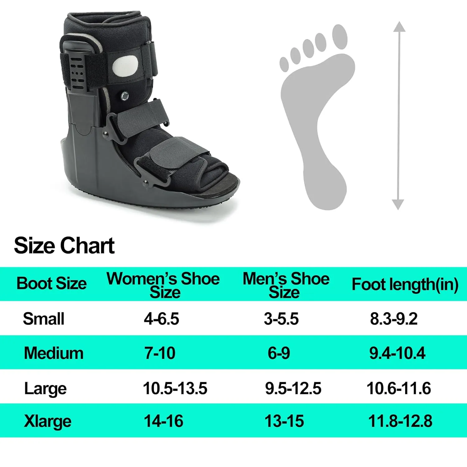 Walking Boot for Ankle Fractures - Doctor Recommended Post Surgery Recovery Gear with Shock Absorption S