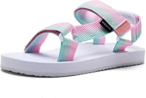 WateLves Kids Sandals Boys Girls Lightweight Non-slip Athletic Sandals with Adjustable Webbing for Hiking Walking Beach Water Sports