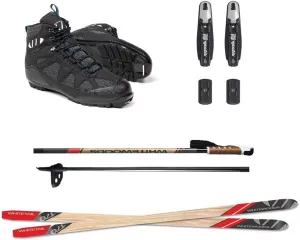 Whitewoods Whitetail Adult Metal Edge Cross-Country NNN Ski Package - Skis, Boots, Bindings, Poles | 160CM (for Skiers 100-130 lbs.) (EU Boot Size: 44)