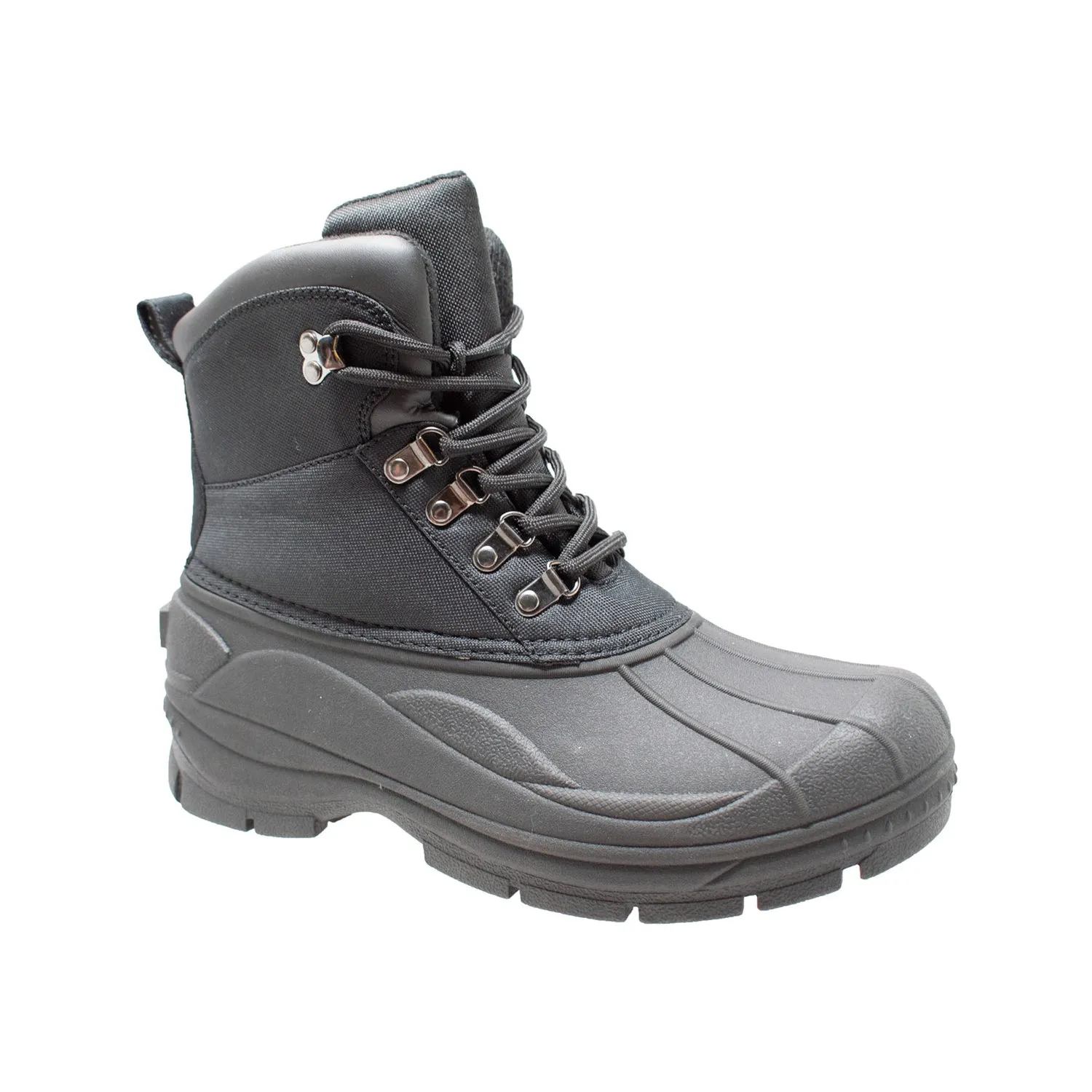 Winter Tecs Mens Durable Lace Black Winter Boots