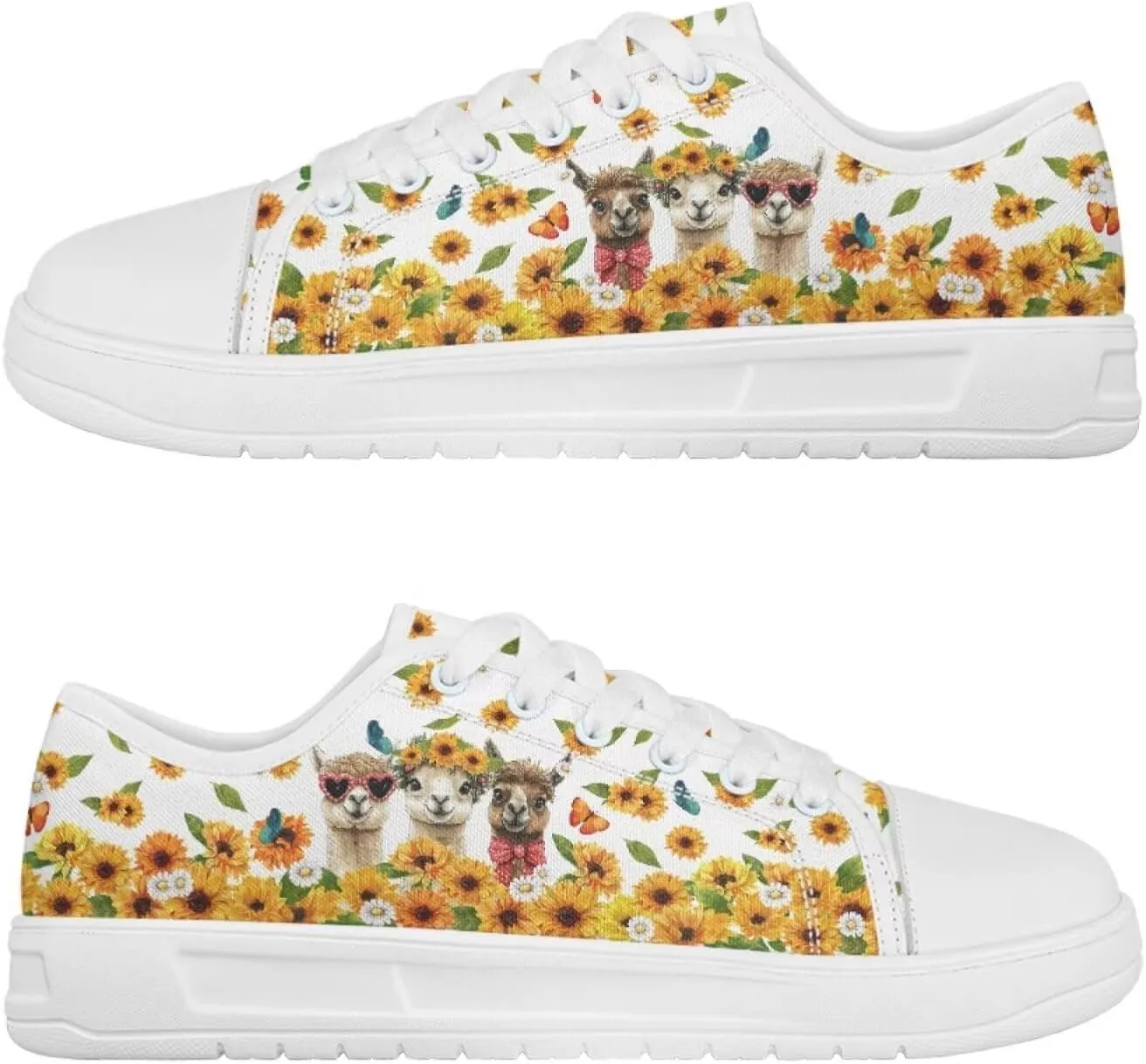 Women's Floral Print Canvas Sneaker Fashion Jogging Trendy Footwear Comfortable Slip On Sneakers Casual Walking Shoes